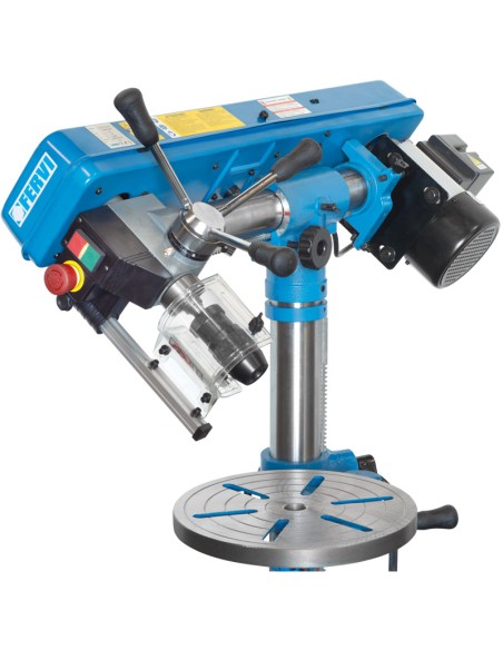 4 - Trapano a colonna da banco radiale a cinghia 230v 375w Fervi 0757