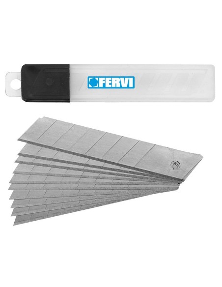 1 - Serie 10 lame 25 mm per cutter taglierino Fervi 0792/l