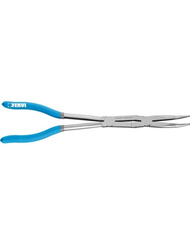 1 - Pinza a becco lungo doppio snodo 45? 335 mm Fervi 0872/pcd