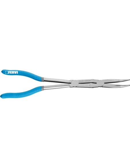 1 - Pinza a becco lungo doppio snodo 45? 335 mm Fervi 0872/pcd