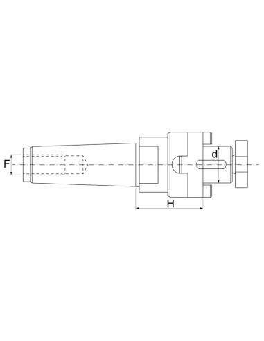 2 - Mandrino porta frese combinato 22 mm cono morse 3 Fervi 22/cm3
