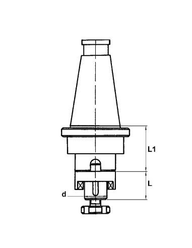 2 - Mandrino porta frese combinato 27 mm iso 40 x fresatrice Fervi 27/b40