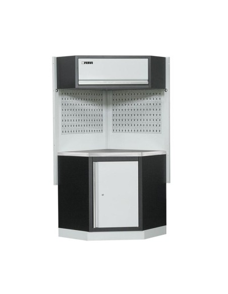 1 - Angolo per arredamento modulare per officina armadio banco Fervi a008f