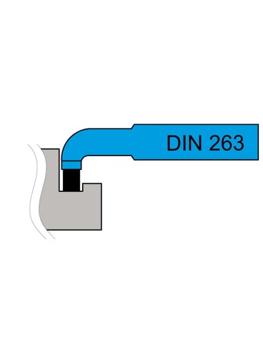 2 - Utensile din 263 tornitura gole interte destro 20x20 mm x tornio Fervi brci20rp