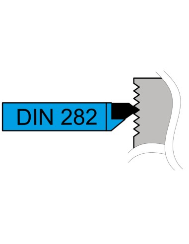 2 - Utensile din 282 filettatura esterna destro 25x25 mm x tornio Fervi brfe20rp