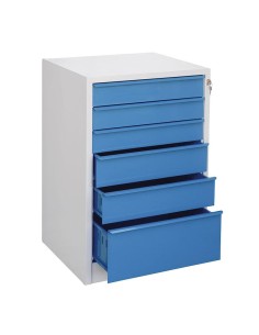 2 - Cassettiera porta attrezzi utensili 6 cassetti officina garage Fervi c603