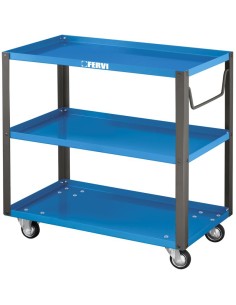 2 - Carrello a 3 vasche porta attrezzi 800x400x800 mm Fervi c650