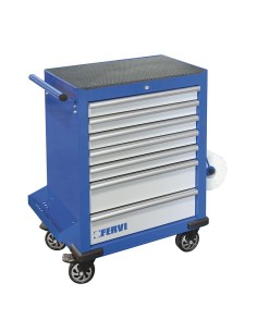 2 - Carrello porta utensili a 7 cassetti Fervi c960/f7