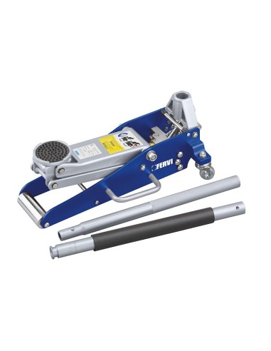 1 - Cric sollevatore a carrello alluminio e acciaio 1,5 ton x auto Fervi c039/15