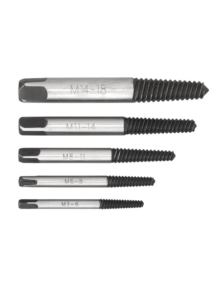 4 - Serie 5 estrattori per viti m3 - m18 Fervi e001