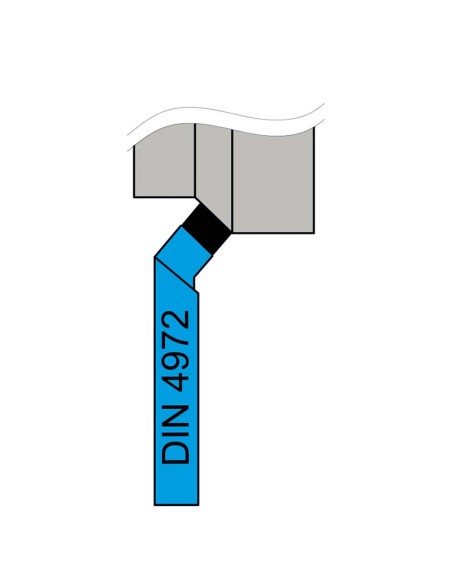 2 - Utensile iso 2 tornitura esterna destro 10x10 mm x tornio Fervi bras410310rp