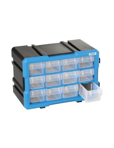 2 - Cassettiera modulare con 12 cassetti estraibili x officina Fervi c086/12t