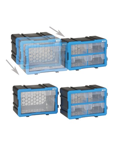 3 - Cassettiera modulare con 12 cassetti estraibili x officina Fervi c086/12t