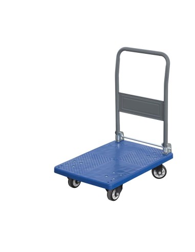 1 - Carrello con pianale portata 150 kg a 4 ruote con manico pieghevole Fervi c150