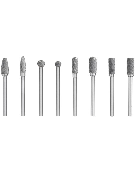 3 - Kit 8 frese lime rotativa in metallo duro Fervi f008/3