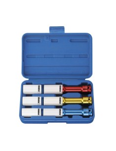 1 - Serie chiavi a bussola 1/2" lunghe ad impatto 17 - 21 mm Fervi i306