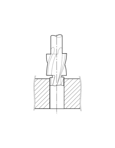 2 - Lamatore x fori passanti x sedi viti m10 Fervi l020/10