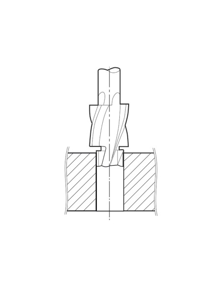 2 - Lamatore x fori passanti x sedi viti m10 Fervi l020/10