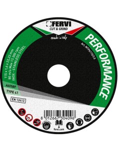 1 - Disco da taglio per ferro e metallo 125x1,6x22 Fervi mtd6125/1.6