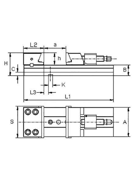 2 - Morsa di precisione 150 mm in acciaio temperato e rettificato Fervi m011/150/210
