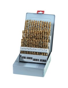 1 - Set 41 punte rivestite in titanio x metallo Fervi 6 - 10 mm  p010/41