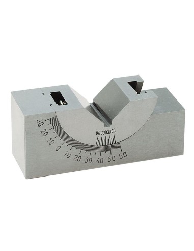 1 - Prisma inclinabile di precisione in acciaio 75 x 32 x 25 mm Fervi p011/75