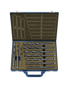1 - Set 10 punte hss x metallo attaco conico cm 14 - 23 mm Fervi p057