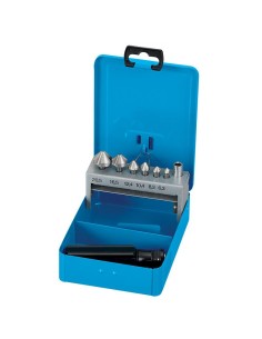 1 - Set di 8 frese svasare svasatore 1/4 6.3-20.5mm x trapano avvitatore Fervi s026/06-20sm