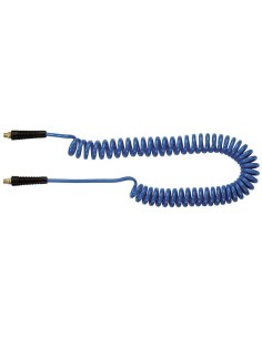 1 - Tubo spirale poliuretano 8x5 7.5 mt 1/4" aria compressa x compressore