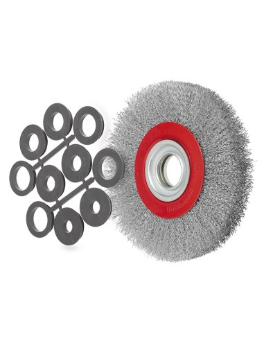 1 - Spazzola circolare con fili ondulati Fervi srf150/25i