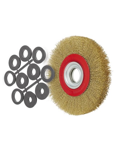 1 - Spazzola circolare con fili ondulati Fervi srf250/25