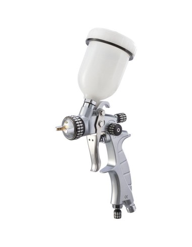 1 - Pistola aerografo verniciatura ugello 1.0mm serbatoio sup. 100 ml Fervi th601a