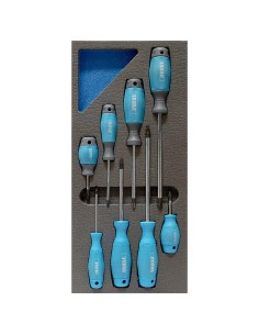 1 - Serie 16 giraviti a croce  in termoformato morbido Fervi tm01/18