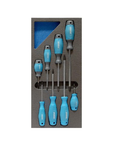 1 - Serie 16 giraviti a croce  in termoformato morbido Fervi tm01/18