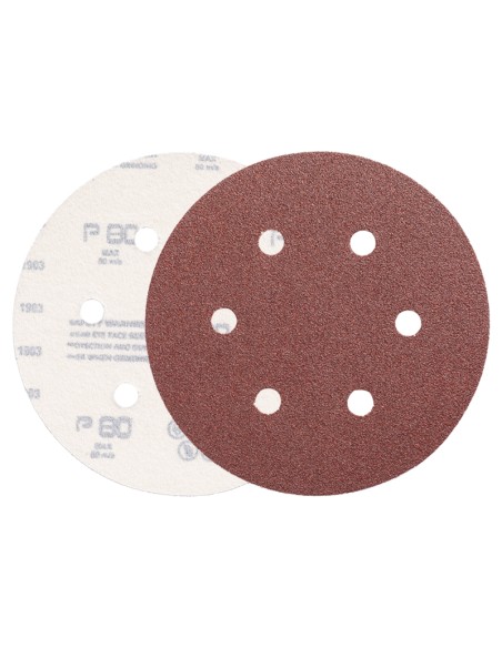 2 - Disco abrasivo in corindone velcrato 125 mm 8 fori grana 120