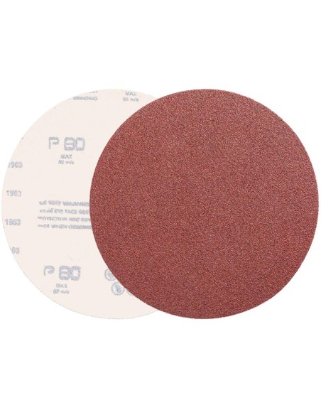 1 - Disco abrasivo in corindone velcrato 125 mm 8 fori grana 80
