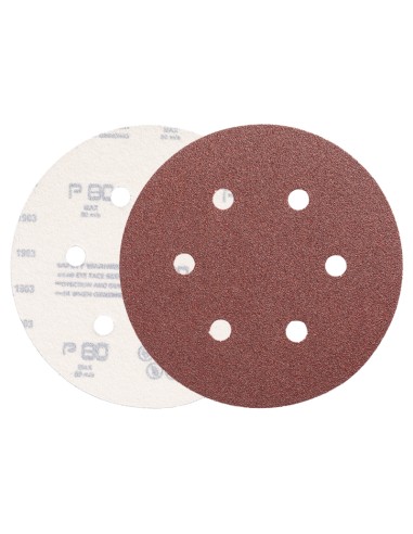2 - Disco abrasivo in corindone velcrato 150 mm senza fori grana 60