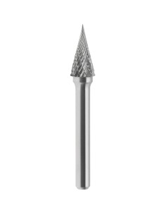 1 - Lima rotativa hm coninca a punta incrociato 12x25 mm gambo 6 Fervi m12dc6