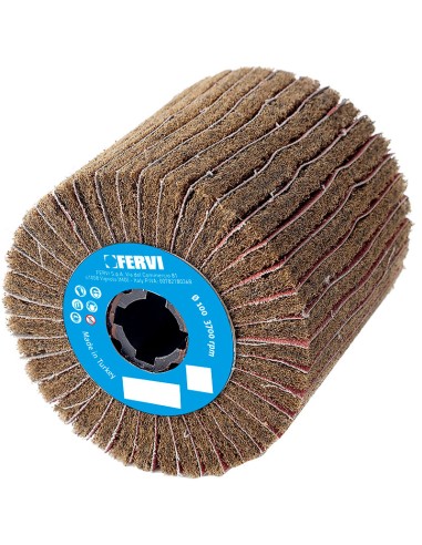 1 - Ruota abrasiva per satinatrice a lamelle miste 100 x 100 mm grana 80
