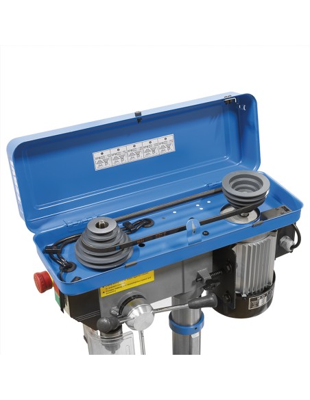 2 - Trapano a colonna da banco con trasmissione a cinghia 375w 230v Fervi 0011