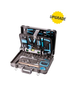 1 - Valigia a trolley completa di utensili attrezzi chiavi inserti 162pz Fervi 0105T