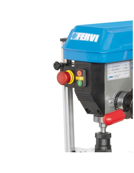 5 - Trapano a colonna trasmissione a cinghia 650w 230v Fervi 0186