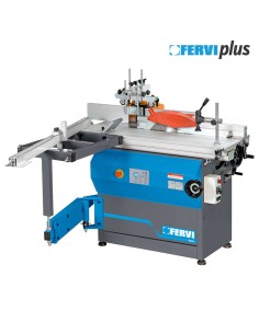 1 - Squadratrice con toupie completa di carrello 230 v Fervi 0504