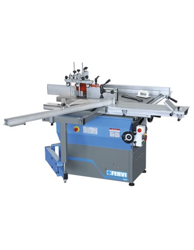 2 - Squadratrice con toupie completa di carrello 230 v Fervi 0504