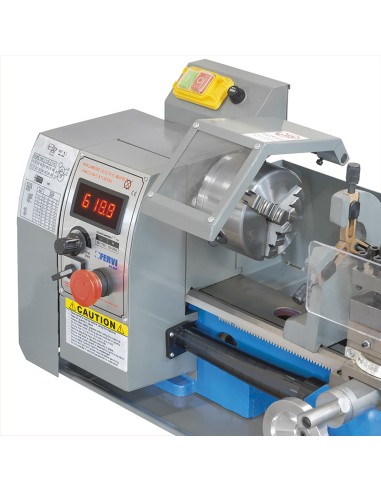 4 - Tornio parallelo ferro metallo con display digitale 230 v Fervi 0506
