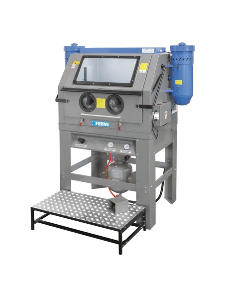 1 - Sabbiatrice a pressione con 2x230 v aspiratori Fervi 0605