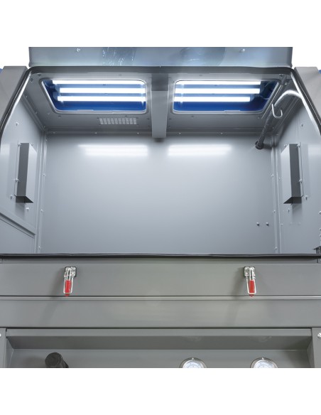 2 - Sabbiatrice a pressione con 2x230 v aspiratori Fervi 0605