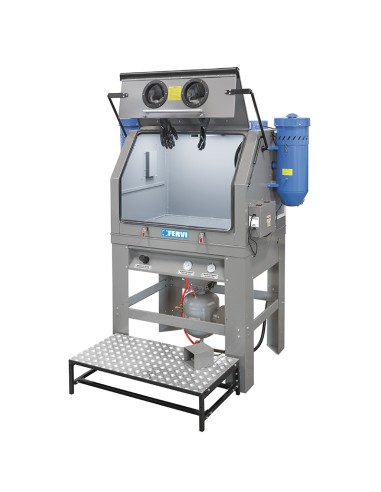 3 - Sabbiatrice a pressione con 2x230 v aspiratori Fervi 0605