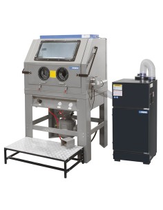 1 - Sabbiatrice a pressione con filtro hepa e separatore di polveri 230v Fervi 0615