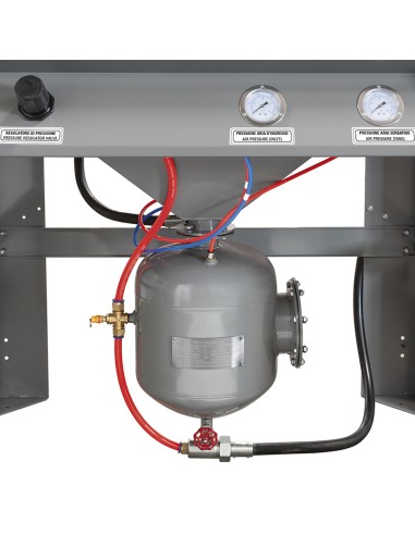 5 - Sabbiatrice a pressione con filtro hepa e separatore di polveri 230v Fervi 0615